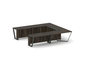 Стол переговорный П-образный ЛДСП/краш. металл/МДФ 3200x3200x750 Стил Мит / Steel Meet images