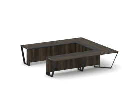 Стол переговорный П-образный ЛДСП/краш. металл/МДФ 3200x3200x750 Стил Мит / Steel Meet images