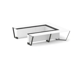 Стол переговорный П-образный ЛДСП/краш. металл/МДФ 3200x3200x750 Стил Мит / Steel Meet images