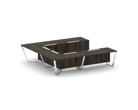 Стол переговорный П-образный ЛДСП/нерж. сталь/МДФ 3200x3200x750 Стил Мит / Steel Meet images