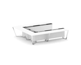 Стол переговорный П-образный ЛДСП/нерж. сталь/МДФ 3200x3200x750 Стил Мит / Steel Meet images