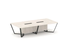 Стол переговорный прямоугольный ЛДСП/краш. металл 3200x1600x750 Стил Мит / Steel Meet images