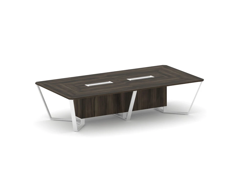 Стол переговорный прямоугольный ЛДСП/краш. металл 3200x1600x750 Стил Мит / Steel Meet