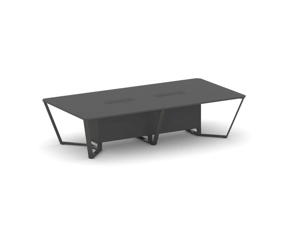 Стол переговорный прямоугольный ЛДСП/краш. металл 3200x1600x750 Стил Мит / Steel Meet