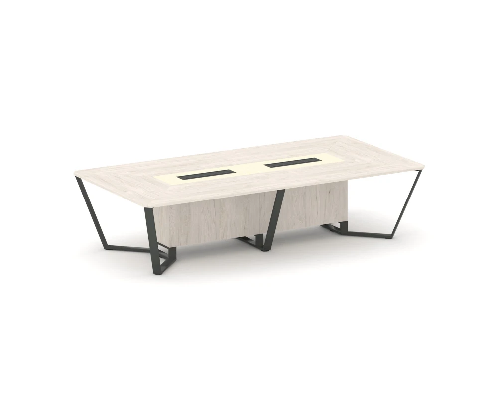 Стол переговорный прямоугольный ЛДСП/краш. металл/МДФ 3200x1600x750 Стил Мит / Steel Meet