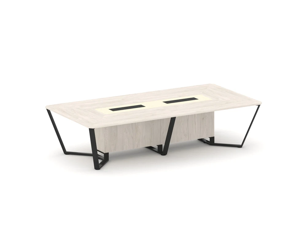 Стол переговорный прямоугольный ЛДСП/краш. металл/МДФ 3200x1600x750 Стил Мит / Steel Meet