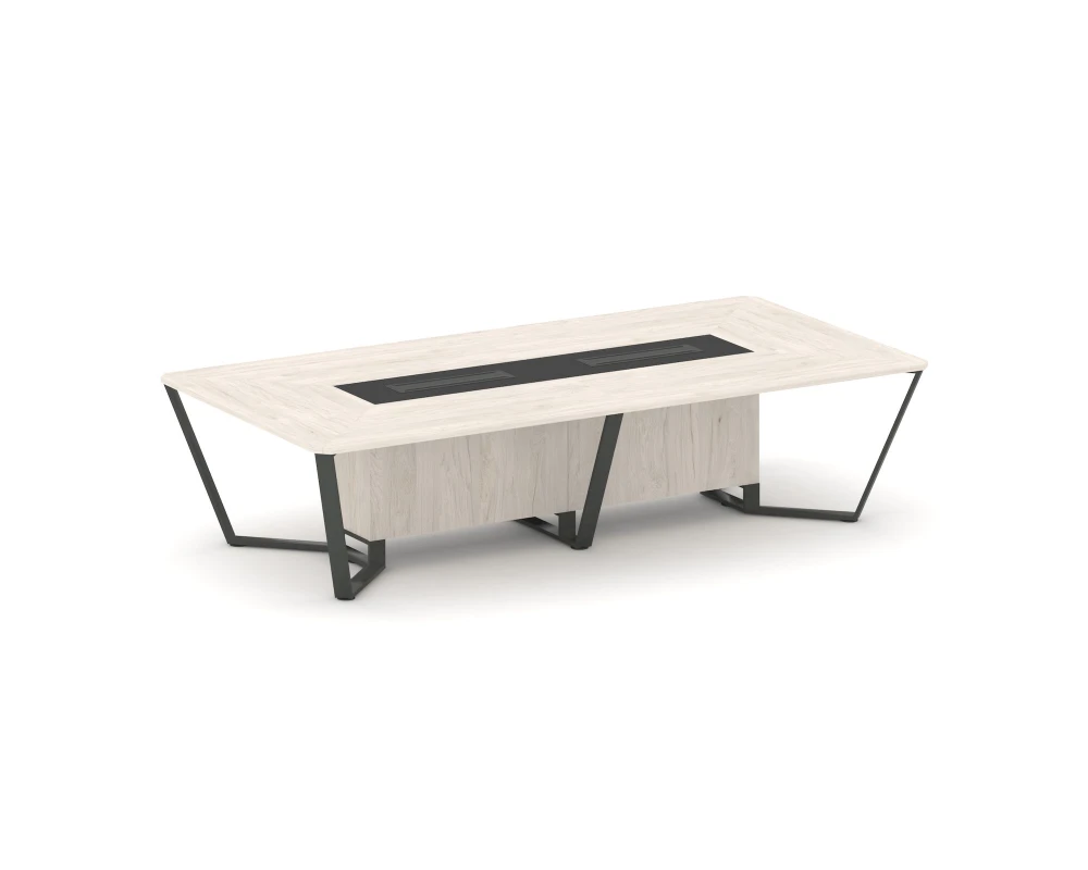 Стол переговорный прямоугольный ЛДСП/краш. металл/МДФ 3200x1600x750 Стил Мит / Steel Meet