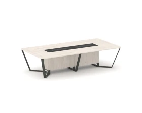Стол переговорный прямоугольный ЛДСП/краш. металл/МДФ 3200x1600x750 Стил Мит / Steel Meet images