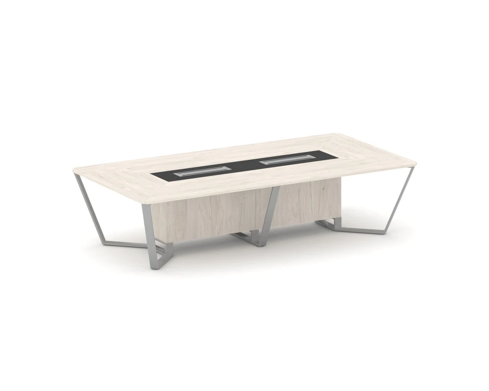 Стол переговорный прямоугольный ЛДСП/краш. металл/МДФ 3200x1600x750 Стил Мит / Steel Meet