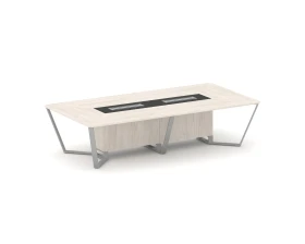 Стол переговорный прямоугольный ЛДСП/краш. металл/МДФ 3200x1600x750 Стил Мит / Steel Meet images