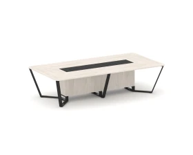 Стол переговорный прямоугольный ЛДСП/краш. металл/МДФ 3200x1600x750 Стил Мит / Steel Meet images