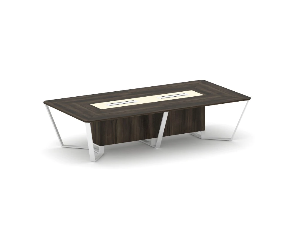 Стол переговорный прямоугольный ЛДСП/краш. металл/МДФ 3200x1600x750 Стил Мит / Steel Meet