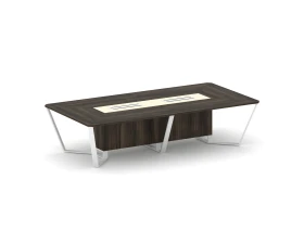 Стол переговорный прямоугольный ЛДСП/краш. металл/МДФ 3200x1600x750 Стил Мит / Steel Meet images