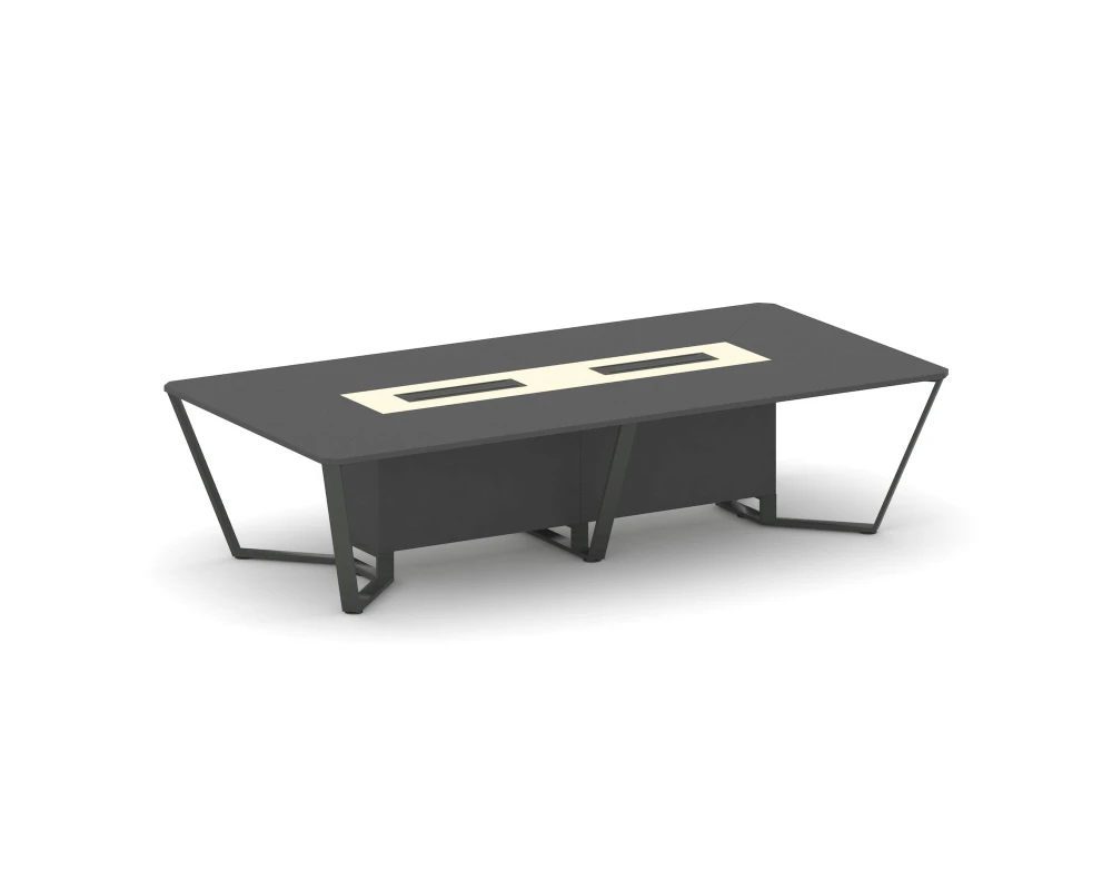 Стол переговорный прямоугольный ЛДСП/краш. металл/МДФ 3200x1600x750 Стил Мит / Steel Meet