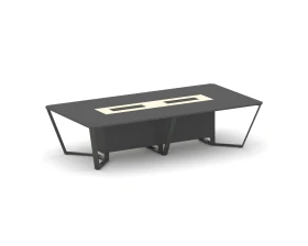 Стол переговорный прямоугольный ЛДСП/краш. металл/МДФ 3200x1600x750 Стил Мит / Steel Meet images