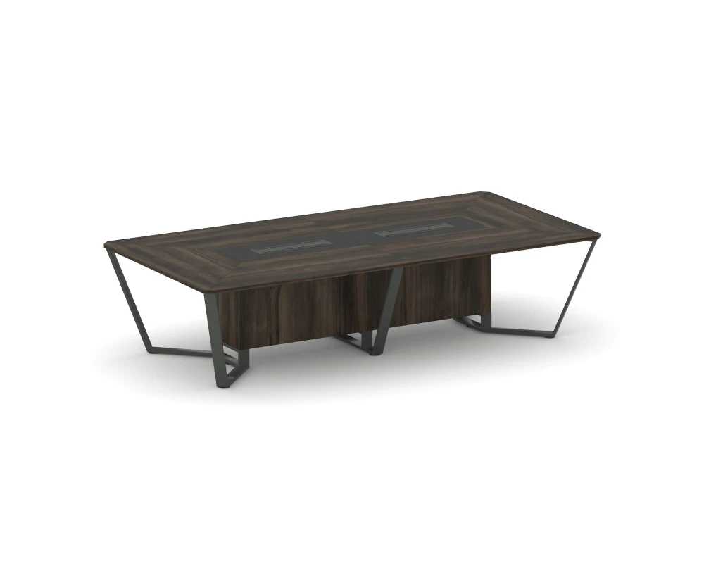 Стол переговорный прямоугольный ЛДСП/краш. металл/МДФ 3200x1600x750 Стил Мит / Steel Meet