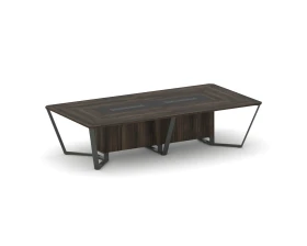 Стол переговорный прямоугольный ЛДСП/краш. металл/МДФ 3200x1600x750 Стил Мит / Steel Meet images