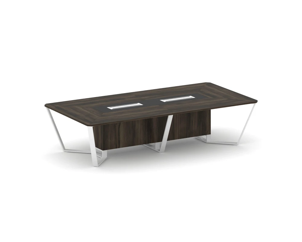 Стол переговорный прямоугольный ЛДСП/краш. металл/МДФ 3200x1600x750 Стил Мит / Steel Meet