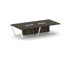 Стол переговорный прямоугольный ЛДСП/краш. металл/МДФ 3200x1600x750 Стил Мит / Steel Meet images