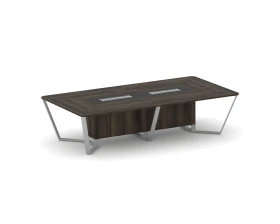 Стол переговорный прямоугольный ЛДСП/краш. металл/МДФ 3200x1600x750 Стил Мит / Steel Meet images