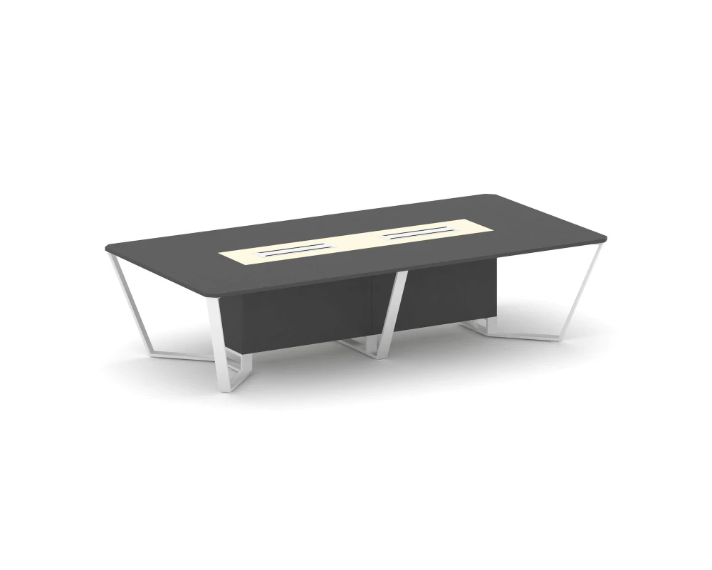 Стол переговорный прямоугольный ЛДСП/краш. металл/МДФ 3200x1600x750 Стил Мит / Steel Meet