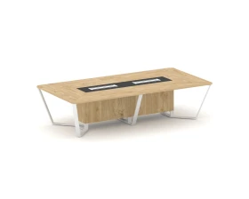 Стол переговорный прямоугольный ЛДСП/краш. металл/МДФ 3200x1600x750 Стил Мит / Steel Meet images