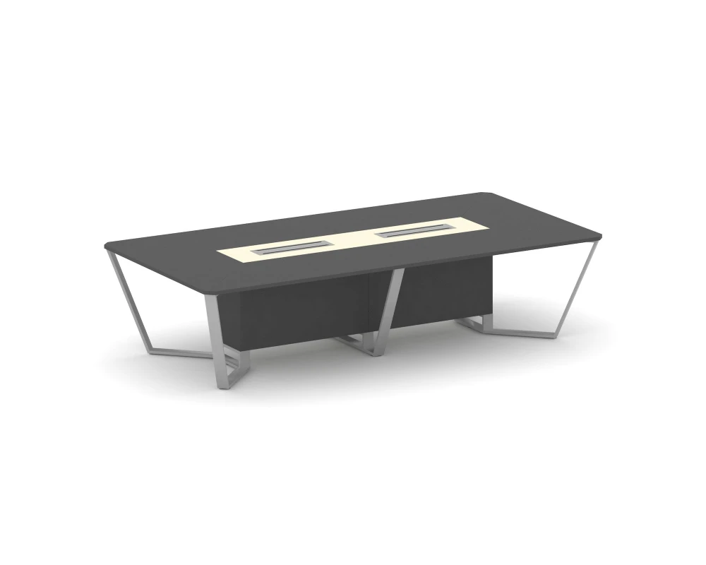 Стол переговорный прямоугольный ЛДСП/краш. металл/МДФ 3200x1600x750 Стил Мит / Steel Meet