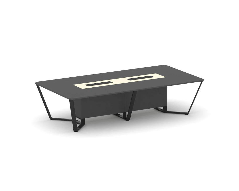 Стол переговорный прямоугольный ЛДСП/краш. металл/МДФ 3200x1600x750 Стил Мит / Steel Meet