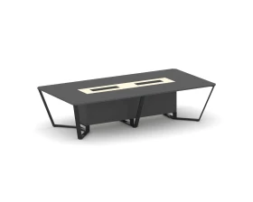 Стол переговорный прямоугольный ЛДСП/краш. металл/МДФ 3200x1600x750 Стил Мит / Steel Meet images