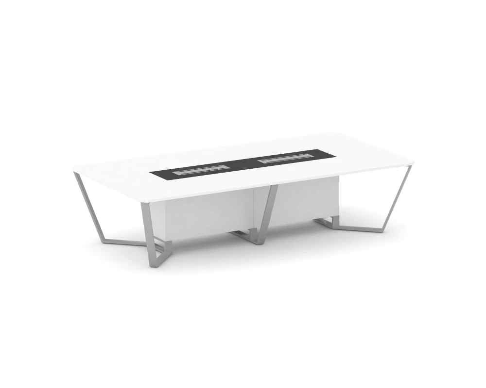 Стол переговорный прямоугольный ЛДСП/краш. металл/МДФ 3200x1600x750 Стил Мит / Steel Meet