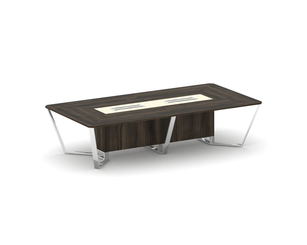 Стол переговорный прямоугольный ЛДСП/нерж. сталь/МДФ 3200x1600x750 Стил Мит / Steel Meet