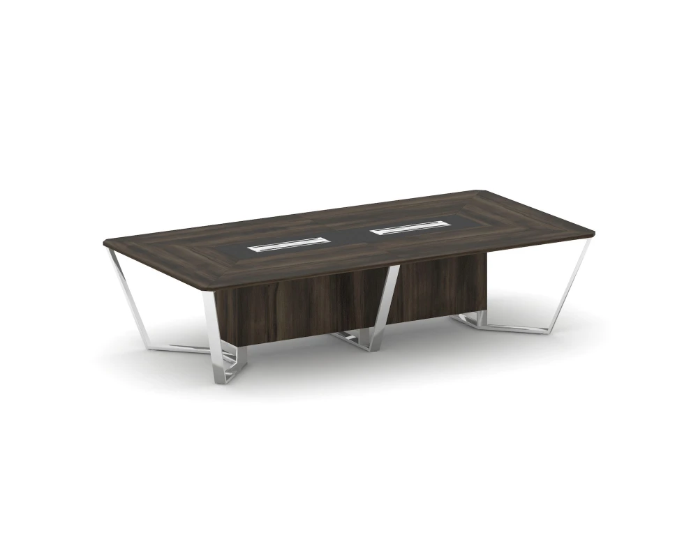 Стол переговорный прямоугольный ЛДСП/нерж. сталь/МДФ 3200x1600x750 Стил Мит / Steel Meet