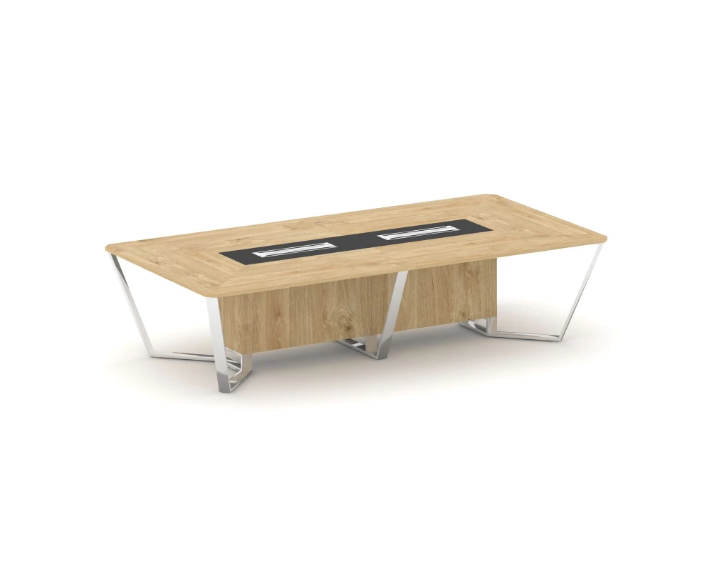 Стол переговорный прямоугольный ЛДСП/нерж. сталь/МДФ 3200x1600x750 Стил Мит / Steel Meet