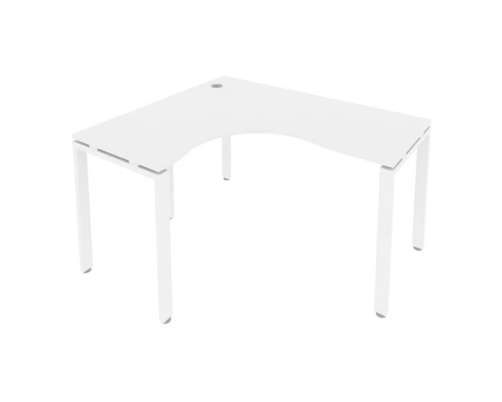 Стол криволинейный левый на П-образном м/к 140x120x75 Metal System