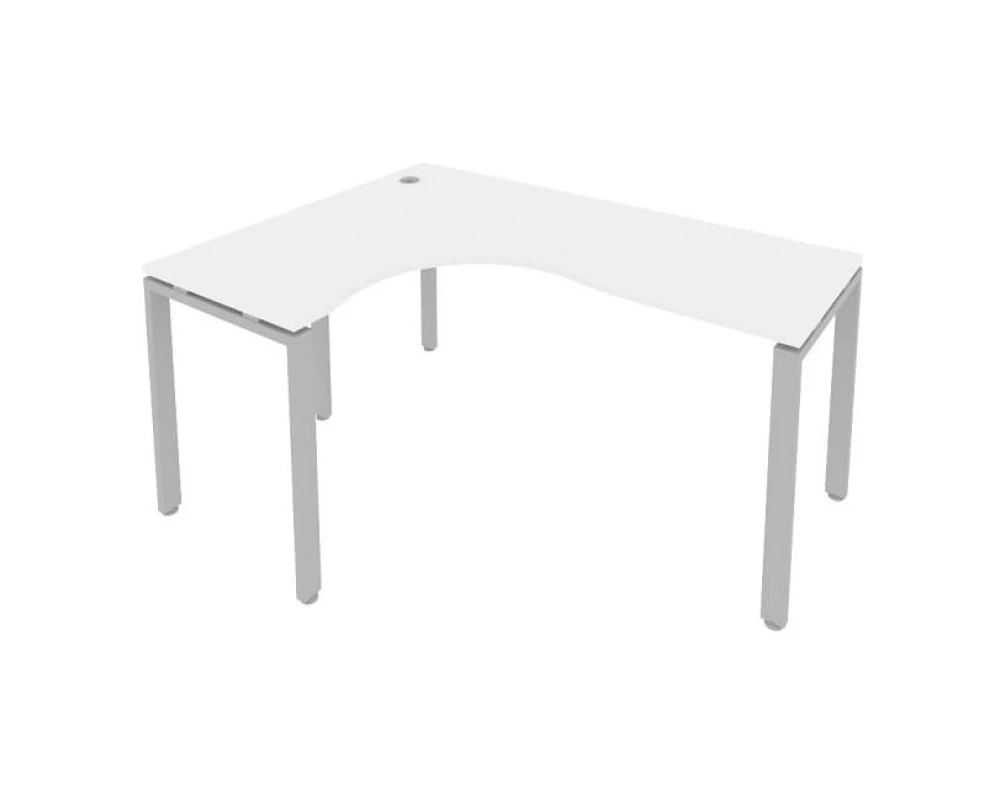 Стол криволинейный левый на П-образном м/к 160x120x75 Metal System