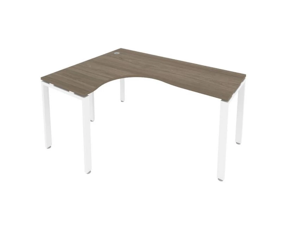 Стол криволинейный левый на П-образном м/к 160x120x75 Metal System