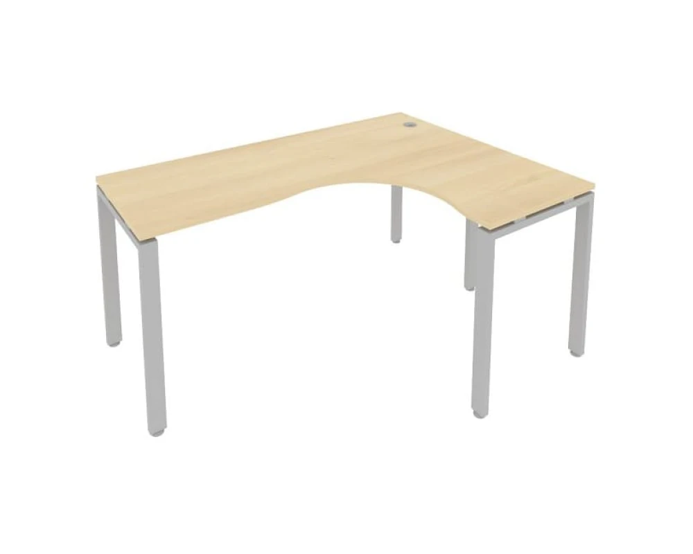 Стол криволинейный правый на П-образном м/к 160x120x75 Метал Систем / Metal System