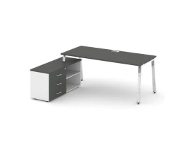 Стол письменный с греденцией левой на А-образном каркасе 1380x700x750 Стайл Проджект Директ Люкс / Style Project Direct Lux images