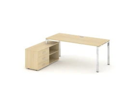 Стол письменный с греденцией левой на П-образном каркасе 1780x700x750 Стайл Проджект Директ Люкс / Style Project Direct Lux images