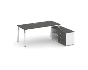 Стол письменный с греденцией правой на А-образном каркасе 1380x700x750 Стайл Проджект Директ Люкс / Style Project Direct Lux images