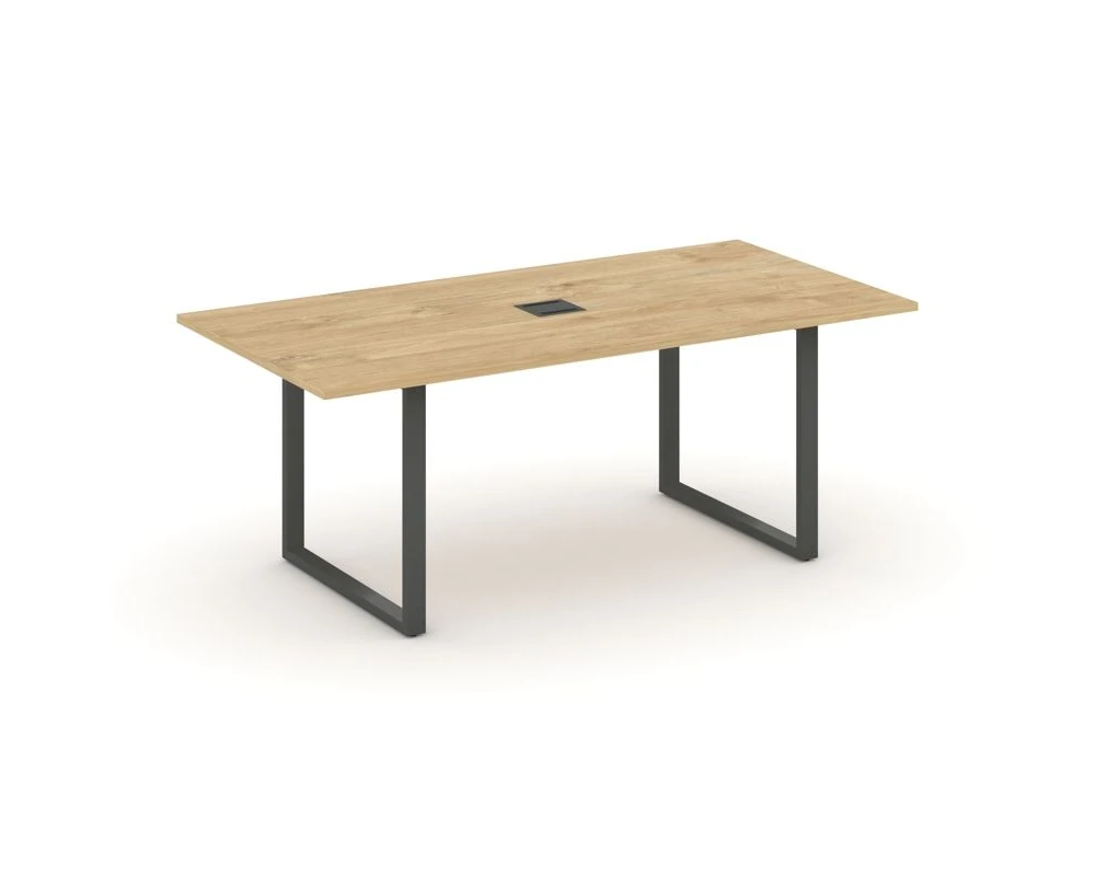 Стол переговорный на О-образном каркасе с лючком 1980x980x750 Стайл Проджект Директ / Style Project Direct