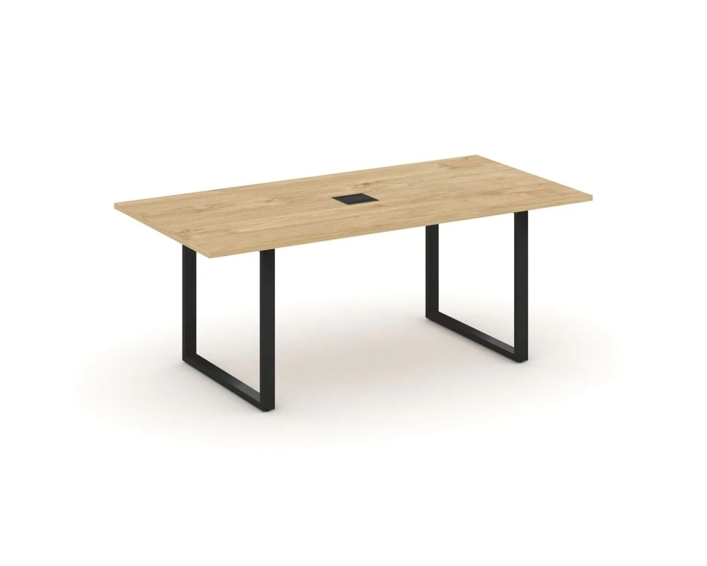 Стол переговорный на О-образном каркасе с лючком 1980x980x750 Стайл Проджект Директ / Style Project Direct