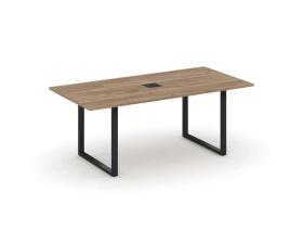 Стол переговорный на О-образном каркасе с лючком 1980x980x750 Стайл Проджект Директ / Style Project Direct images