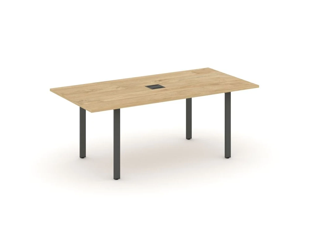Стол переговорный на П-образном каркасе с лючком 1980x980x750 Стайл Проджект Директ / Style Project Direct