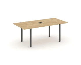 Стол переговорный на П-образном каркасе с лючком 1980x980x750 Стайл Проджект Директ / Style Project Direct images