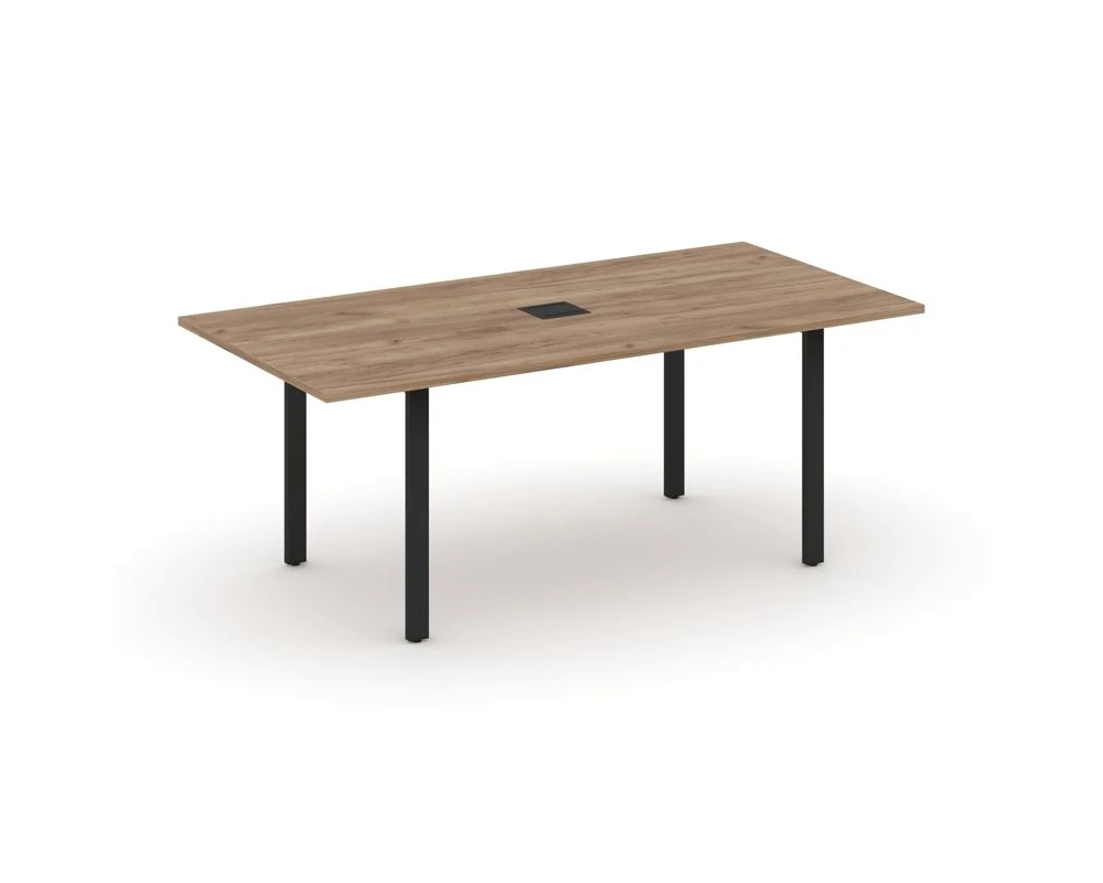 Стол переговорный на П-образном каркасе с лючком 1980x980x750 Стайл Проджект Директ / Style Project Direct