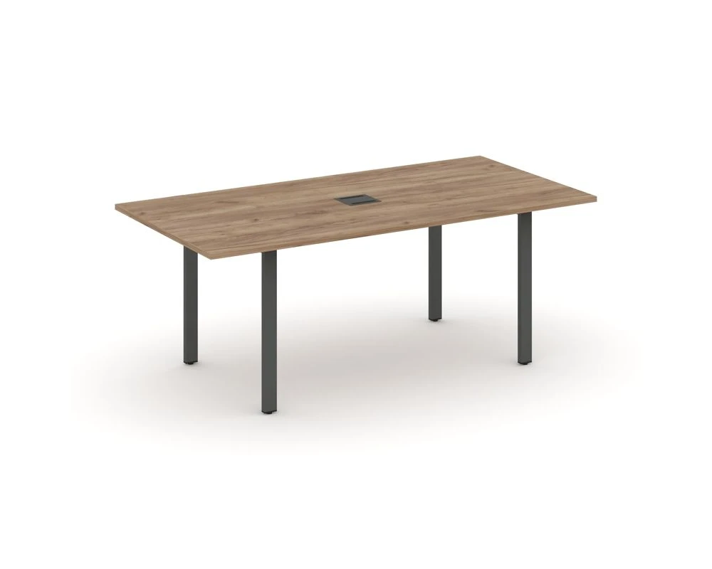Стол переговорный на П-образном каркасе с лючком 1980x980x750 Стайл Проджект Директ / Style Project Direct