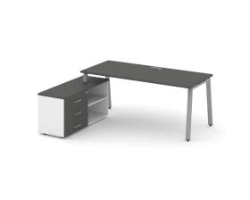 Стол письменный с греденцией левой на А-образном каркасе 1580x1480x750 Стайл Проджект Директ / Style Project Direct images