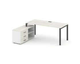 Стол письменный с греденцией левой на П-образном каркасе 1580x1480x750 Стайл Проджект Директ / Style Project Direct images