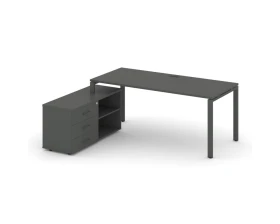 Стол письменный с греденцией левой на П-образном каркасе 2180x1580x750 Стайл Проджект Директ / Style Project Direct images
